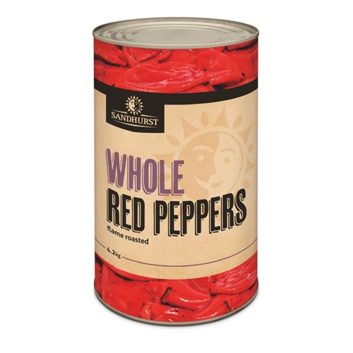 PEPPERS RED ROASTED WHOLE 4.2KG(3) # RPRA12(3) SANDHURST