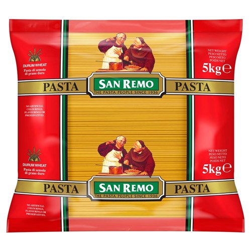 PASTA SPAGHETTI #5 (2 X 5KG) # 01000505 SAN REMO