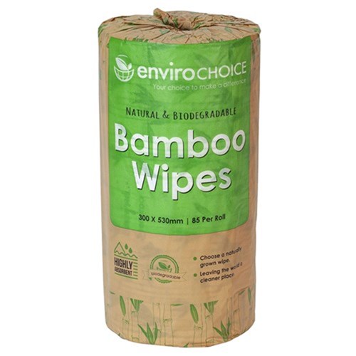 WIPES BAMBOO GREEN 300X530MM  ROLL  (4) # EC-WI0922 ENVIROCHOICE