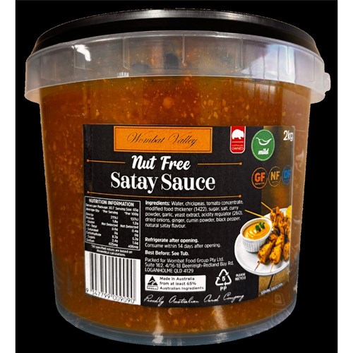 SAUCE SATAY NUT FREE 2KG(4) # SATAY02 WOMBAT