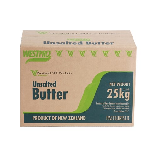 BUTTER UNSALTED 25KG # UBTR31 WESTLAND