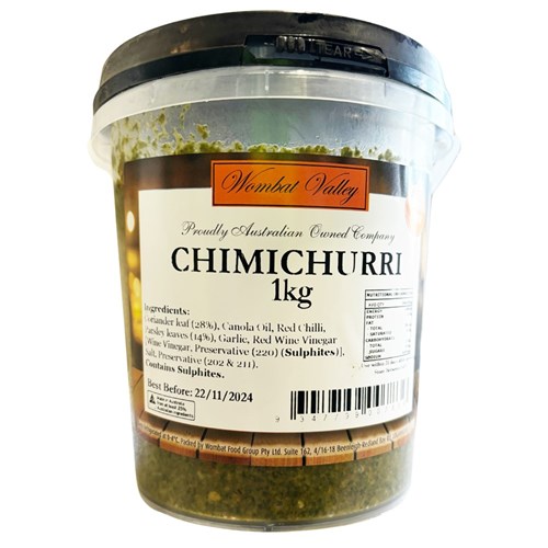 SAUCE CHIMICHURRI GF 1KG(6) # CHIM01 WOMBAT