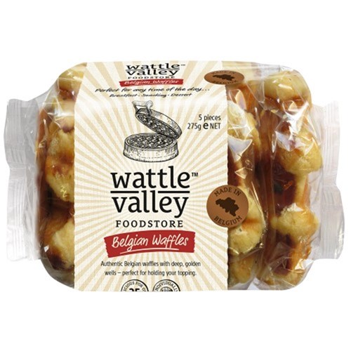 WAFFLES BELGIAN (12 X 5 X 55GM) # F0000988 WATTLE VALLEY