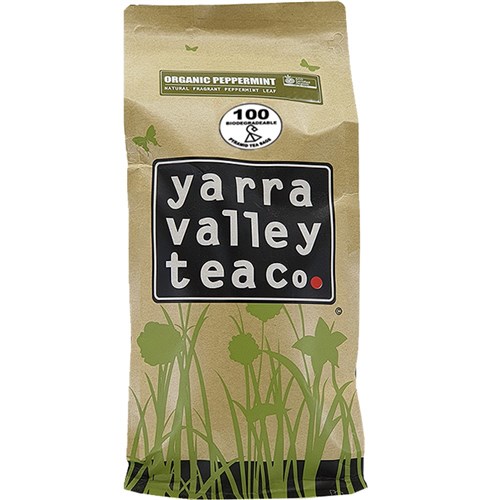 TEA BAGS ORGANIC PEPPERMINT 100S(25) # TSR12 YARRA VALLEY TEA